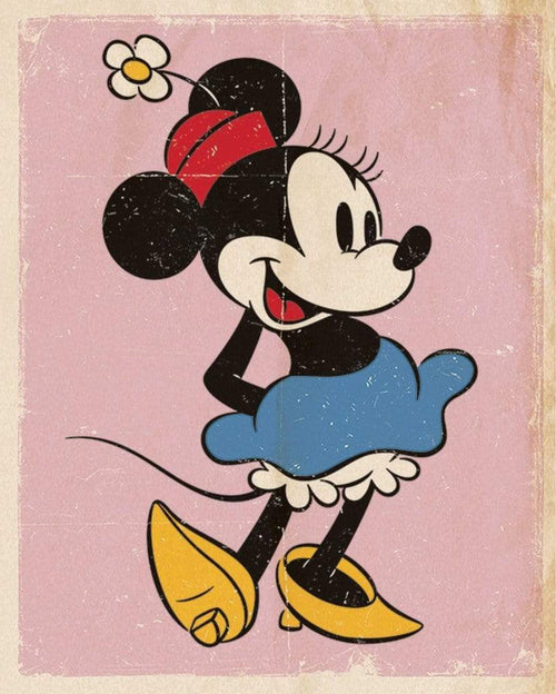 Pyramid Minnie Mouse Retro Poster 40x50cm | Yourdecoration.de