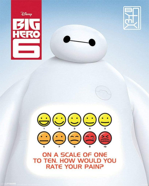 Pyramid Big Hero 6 Rate Your Pain Poster 40x50cm | Yourdecoration.de