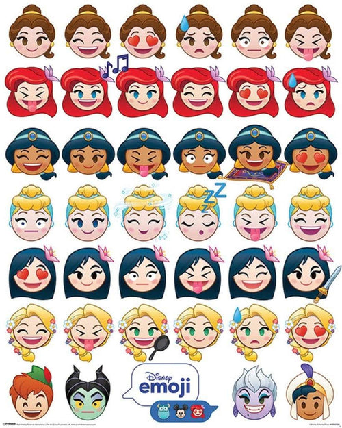 Pyramid Disney Emoji Princess Emotions Poster 40x50cm | Yourdecoration.de