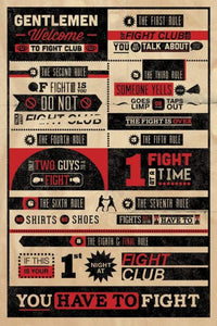 Pyramid Fight Club Infographic Poster 61x91,5cm | Yourdecoration.de