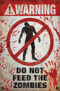 Pyramid Warning Do Not Feed the Zombies Poster 61x91,5cm | Yourdecoration.de