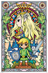 Pyramid The Legend of Zelda Stained Glass Poster 61x91,5cm | Yourdecoration.de