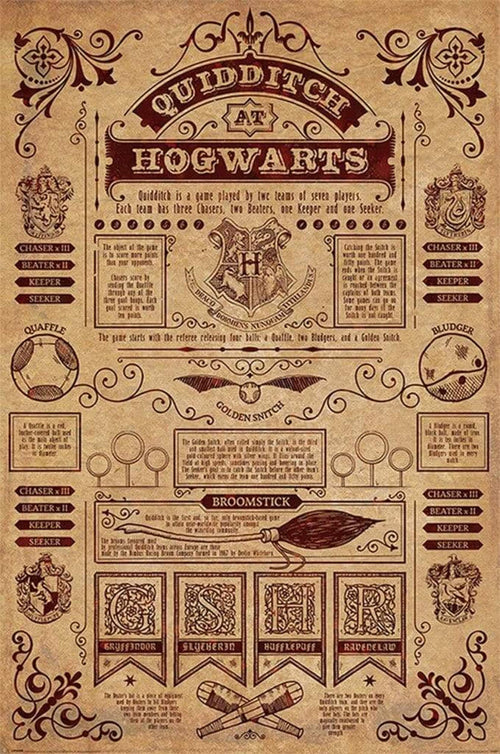 Pyramid Harry Potter Quidditch At Hogwarts Poster 61x91,5cm | Yourdecoration.de