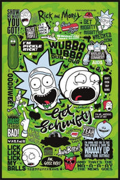 Pyramid Rick and Morty Quotes Poster 61x91,5cm | Yourdecoration.de