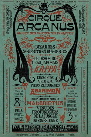 Pyramid Fantastic Beasts the Crimes of Grindelwald Le Cirque Arcanus Poster 61x91,5cm | Yourdecoration.de