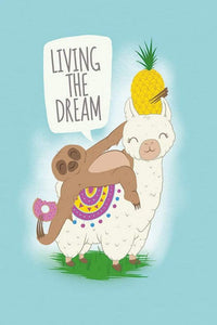Pyramid Living the Dream Llama and Sloth Poster 61x91,5cm | Yourdecoration.de
