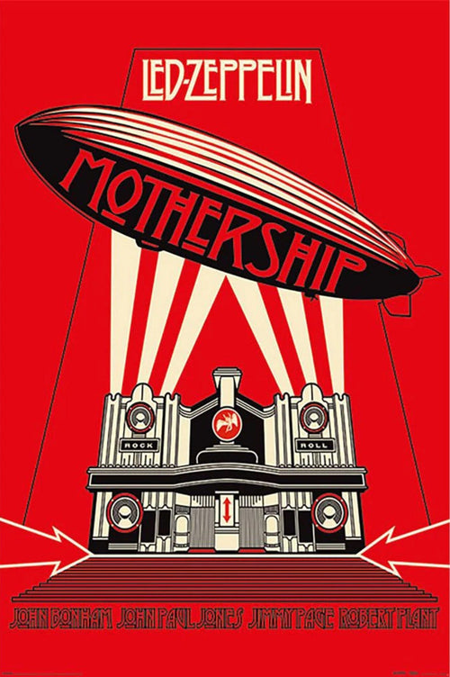 pyramid pp34445 led zeppelin mothership red poster 61x91 5cm | Yourdecoration.de
