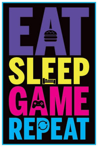 Pyramid Eat Sleep Game Repeat Gaming Poster 61x91,5cm | Yourdecoration.de