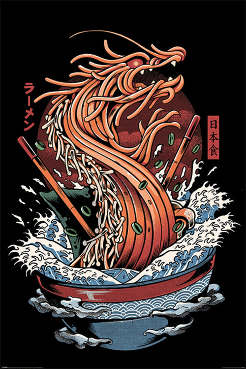 Pyramid PP34788 Ilustrata Dragon Ramen Poster 61X91 5cm | Yourdecoration.de