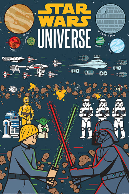 Pyramid PP35017 Star Wars Universe Illustrated Poster 61X91 5cm | Yourdecoration.de
