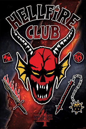 pyramid pp35197 stranger things 4 hellfire club emblem rift poster 61x91-5cm | Yourdecoration.de