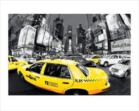 Pyramid Rush Hour Times Square Yellow Cabs Kunstdruck 60x80cm | Yourdecoration.de