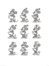Pyramid Minnie Mouse Sketched Multi Kunstdruck 60x80cm | Yourdecoration.de