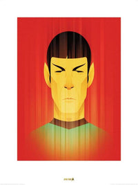 Pyramid Star Trek Beaming Spock 50th Anniversary Kunstdruck 60x80cm | Yourdecoration.de