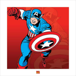 Pyramid Captain America Marvel Comics Kunstdruck 40x40cm | Yourdecoration.de