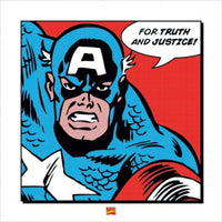 Pyramid Captain America For truth and justice Kunstdruck 40x40cm | Yourdecoration.de