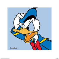 Pyramid Donald Duck Blue Kunstdruck 40x40cm | Yourdecoration.de