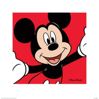 Pyramid Mickey Mouse Red Kunstdruck 40x40cm | Yourdecoration.de