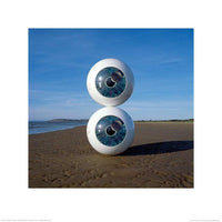Pyramid Pink Floyd Pulse Eyeballs Kunstdruck 40x40cm | Yourdecoration.de