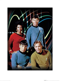 Pyramid Star Trek Kirk Spock Uhura And Bones Kunstdruck 60x80cm | Yourdecoration.de