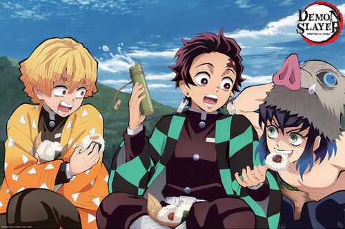 Poster Demon Slayer Tanjiro, Zenitsu, Inosuke 91,5x61cm