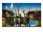 Salvador Dali - Reflections of Elephants Kunstdruck 80x60cm | Yourdecoration.de