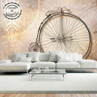 Fototapete - Vintage Bicycles Sepia - Vliestapete