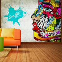 Fototapete - Graffiti Beauty - Vliestapete
