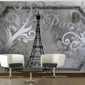 Fototapete - Vintage Paris Silver - Vliestapete