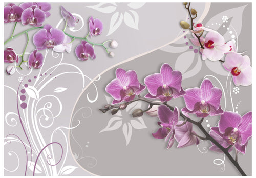 Fototapete - Flight of Purple Orchids - Vliestapete