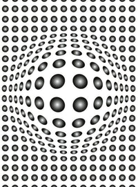 Wizard+Genius Dots Black And White Vlies Fototapete 192x260cm 4-bahnen | Yourdecoration.de