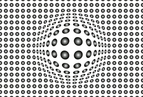 Wizard+Genius Dots Black and White Vlies Fototapete 384x260cm 8-bahnen | Yourdecoration.de
