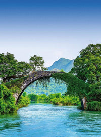 Wizard+Genius Bridge Crosses A River In China Vlies Fototapete 192x260cm 4-bahnen | Yourdecoration.de