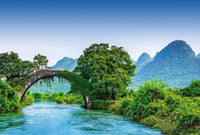 Wizard+Genius Bridge Crosses A River In China Vlies Fototapete 384x260cm 8-bahnen | Yourdecoration.de