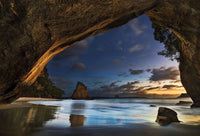 Wizard+Genius Cathedral Cove in New Zealand Vlies Fototapete 384x260cm 8-bahnen | Yourdecoration.de
