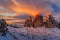 Wizard+Genius Mountain Peaks in Italy Vlies Fototapete 384x260cm 8-bahnen | Yourdecoration.de