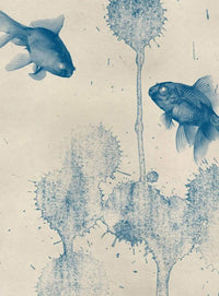 Wizard+Genius Blue Fish Vlies Fototapete 192x260cm 4-bahnen | Yourdecoration.de