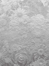 Wizard+Genius Silver Flowers Vlies Fototapete 192x260cm 4-bahnen | Yourdecoration.de