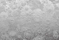 Wizard+Genius Silver Flowers Vlies Fototapete 384x260cm 8-bahnen | Yourdecoration.de