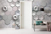 Komar Hexagon Concrete Vlies Fototapete 400x250cm 4-bahnen Sfeer | Yourdecoration.de