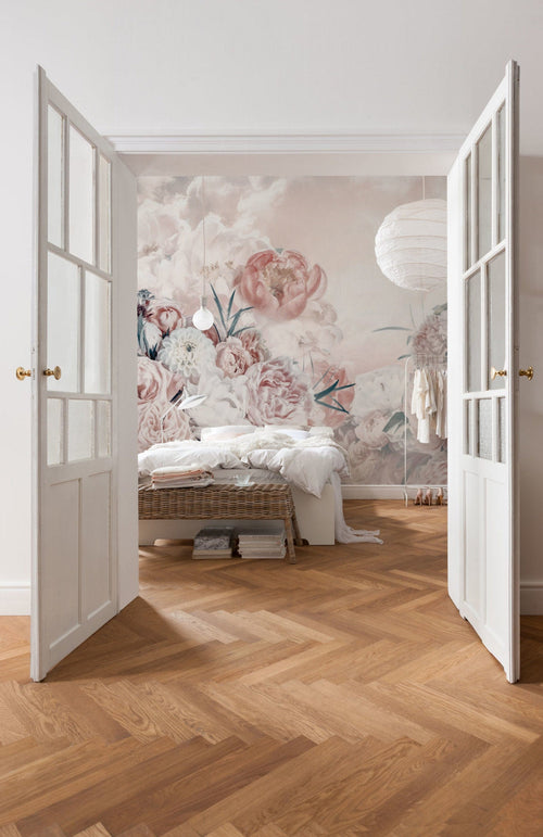 Komar Blossom Clouds Vlies Fototapete 250x250cm 5 bahnen interieur | Yourdecoration.de