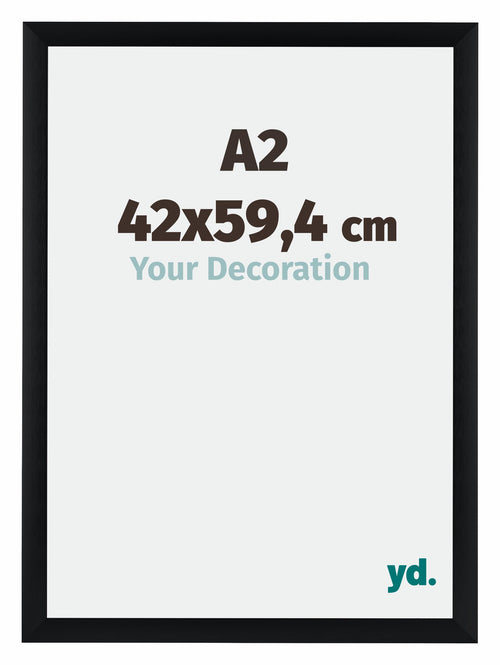 Tucson Aluminium Bilderrahmen 42x59 4cm A2 Schwarz Gebürstet Vorne Messe | Yourdecoration.de