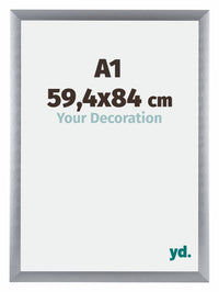 Tucson Aluminium Bilderrahmen 59 4x84cm A1 Silber Gebürstet Vorne Messe | Yourdecoration.de