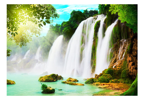 Fototapete - The Beauty of Nature Waterfall - Vliestapete