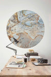 Komar Marble Sphere Vlies Fototapete 125x125cm Rund Sfeer | Yourdecoration.de