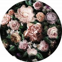 Komar Flower Couture Vlies Fototapete 125x125cm Rund | Yourdecoration.de