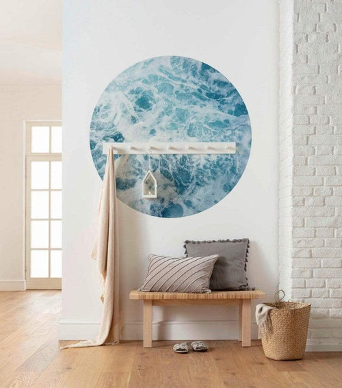 Komar Ocean Twist Vlies Fototapete 125x125cm Rund Sfeer | Yourdecoration.de