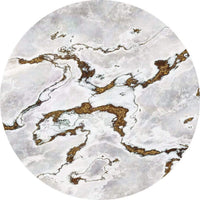Komar Marble Vibe Vlies Fototapete 125x125cm Rund | Yourdecoration.de