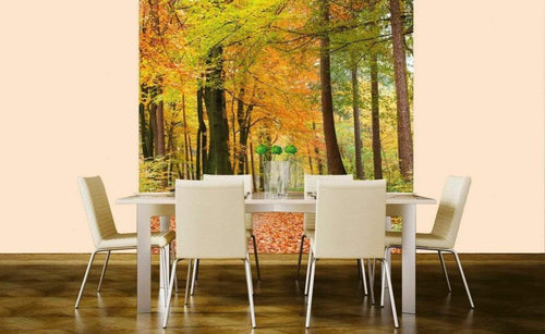 Dimex Autumn Forest Fototapete 225x250cm 3-Bahnen Sfeer | Yourdecoration.nl