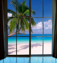 Dimex Beach Window View Fototapete 225x250cm 3-Bahnen | Yourdecoration.de